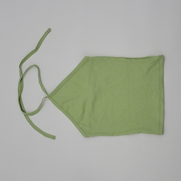 Madewell Supima® Rib Halter Tank Top in celery green size Large NWT NK640 - Picture 5 of 12